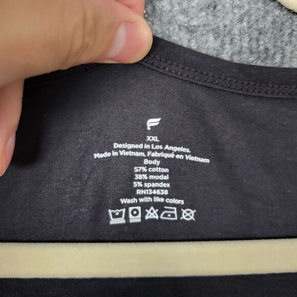 NWT FABLETICS Black 24-7 Tank Scoop Neck Cotton Modal Sleeveless Top SIZE XXL - Picture 9 of 9